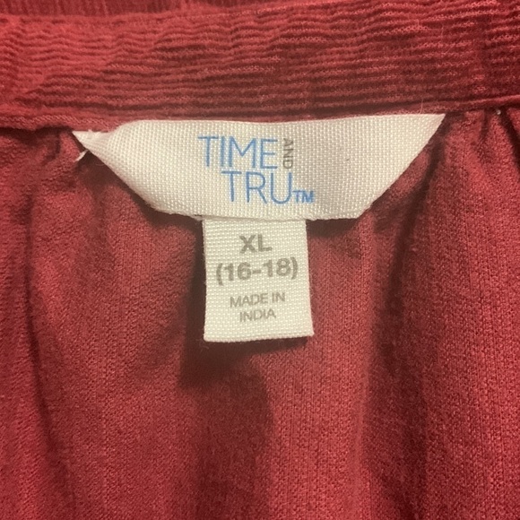3/$28❤️Time& Tru corduroy 100% cotton, long sleeve top size XL(16-18) - Picture 7 of 7